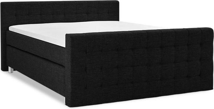 Luxe Miodormio Boxspring 120x200, Huis en Inrichting, Slaapkamer | Boxsprings, Zo goed als nieuw, 120 cm, 200 cm, Twijfelaar, Zwart