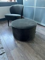 Fauteuil + poef, Huis en Inrichting, Fauteuils, Ophalen, Zo goed als nieuw, Stof, 100 tot 125 cm