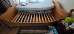 Gratis Tweepersoons bed - Houten frame, Huis en Inrichting, Ophalen, Gebruikt, Bruin, Klassiek