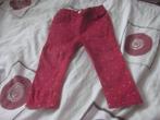 Mooi rood spijkerbroekje met witte hartjes Denim & Co mt 80, Kinderen en Baby's, Babykleding | Maat 80, Broekje, Meisje, Ophalen of Verzenden