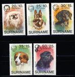 Suriname 43/47 Kinderzegels en Honden 1976 postfris, Postzegels en Munten, Postzegels | Suriname, Ophalen of Verzenden, Postfris