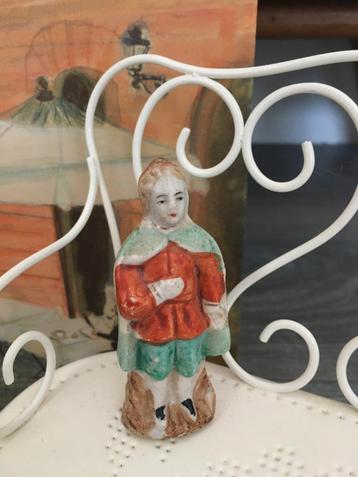 Vintage oud keramiek porselein beeldje heilig brocante deco beschikbaar voor biedingen