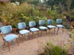 Zes tijsseling retro eetkamerstoelen, Ophalen, Huis en Inrichting