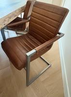 Eetkamerstoel Goossens zgan 8 stuks, Huis en Inrichting, Stoelen, Ophalen of Verzenden, Zo goed als nieuw, Bruin, Leer