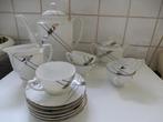 theeservies, koffie, wit met zilver porselein, Epiag, Antiek en Kunst, Ophalen of Verzenden