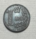 1 cent zink Nederland 1942, Postzegels en Munten, Munten | Nederland, Ophalen of Verzenden, 1 cent