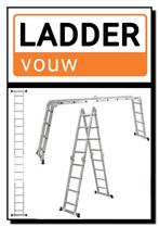 VOUWLADDER te huur huren vouw ladder trap vouw gebruikte, Doe-het-zelf en Verbouw, Ladders en Trappen, 2 tot 4 meter, Ladder, Opvouwbaar of Inschuifbaar