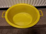 Grote retro gele wasmand wastobbe., Verzamelen, Ophalen of Verzenden, Huis en Inrichting
