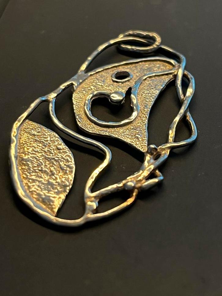 grote Zilveren Abstracte Hanger nieuw, Sieraden, Tassen en Uiterlijk, Kettinghangers, Nieuw, Zilver, Overige voorstellingen, Ophalen of Verzenden