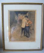 Prent Steinlen man en vrouw, Antiek en Kunst, Ophalen of Verzenden