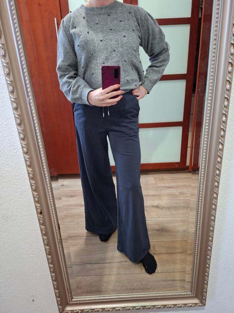 Zara wijde nette joggingbroek M, Kleding | Dames, Ophalen of Verzenden, Zo goed als nieuw, Zwart, Lang