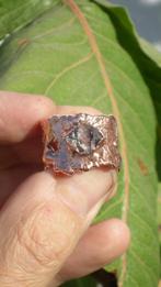 Electroformed koperen Herkimer diamant ring, Verzenden, Mineraal