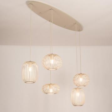 hanglamp japandi beige 133cm tafel eethoek lampion lamp beschikbaar voor biedingen