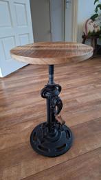 Bijzettafel , retro/industrieel, Huis en Inrichting, Ophalen, Rond, Minder dan 55 cm, 45 tot 60 cm