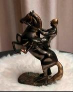 Zwaar beeld van jockey met paard, Ophalen of Verzenden, Zo goed als nieuw, Dier