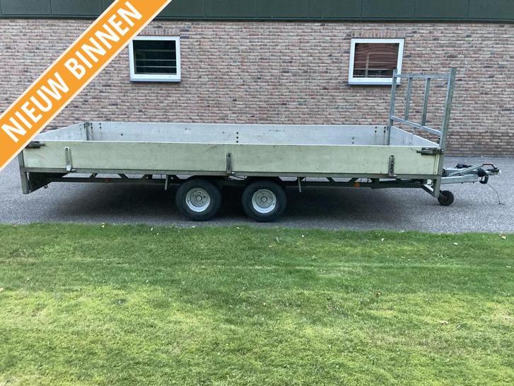 Plateauwagen aanhanger aanhangwagen tandemasser bakwagen, Auto diversen, Aanhangers en Bagagewagens, Gebruikt
