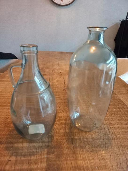 2 glazen vazen. Gekocht bij de Kwantum, Huis en Inrichting, Woonaccessoires | Vazen, Nieuw, Overige kleuren, Minder dan 50 cm