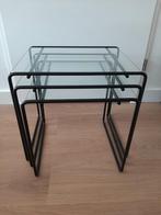 Vintage jaren 80 nesting tafeltjes., Huis en Inrichting, Ophalen, Minder dan 45 cm, Minder dan 55 cm, Gebruikt