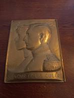WO1 België Plaquette Albert & Elizabeth, Ophalen of Verzenden, Landmacht, Overige gebieden