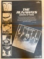 Paginagrote A3 advertentie RUNAWAYS Queens Of Noise release, Ophalen of Verzenden