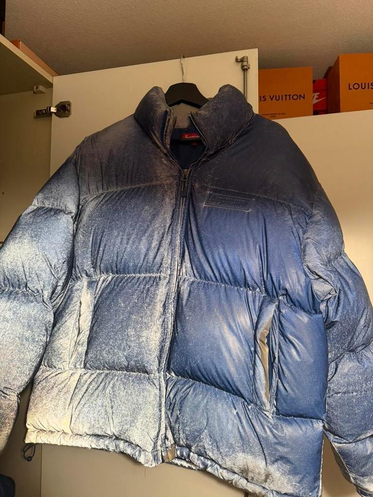 Supreme reflective bomber jas, Kleding | Heren, Jassen | Winter, Zo goed als nieuw, Maat 48/50 (M), Blauw, Ophalen of Verzenden