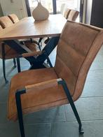 Bruine Eetkamerstoel met Armleuning, Huis en Inrichting, Stoelen, Ophalen, Bruin, Zo goed als nieuw, Metaal