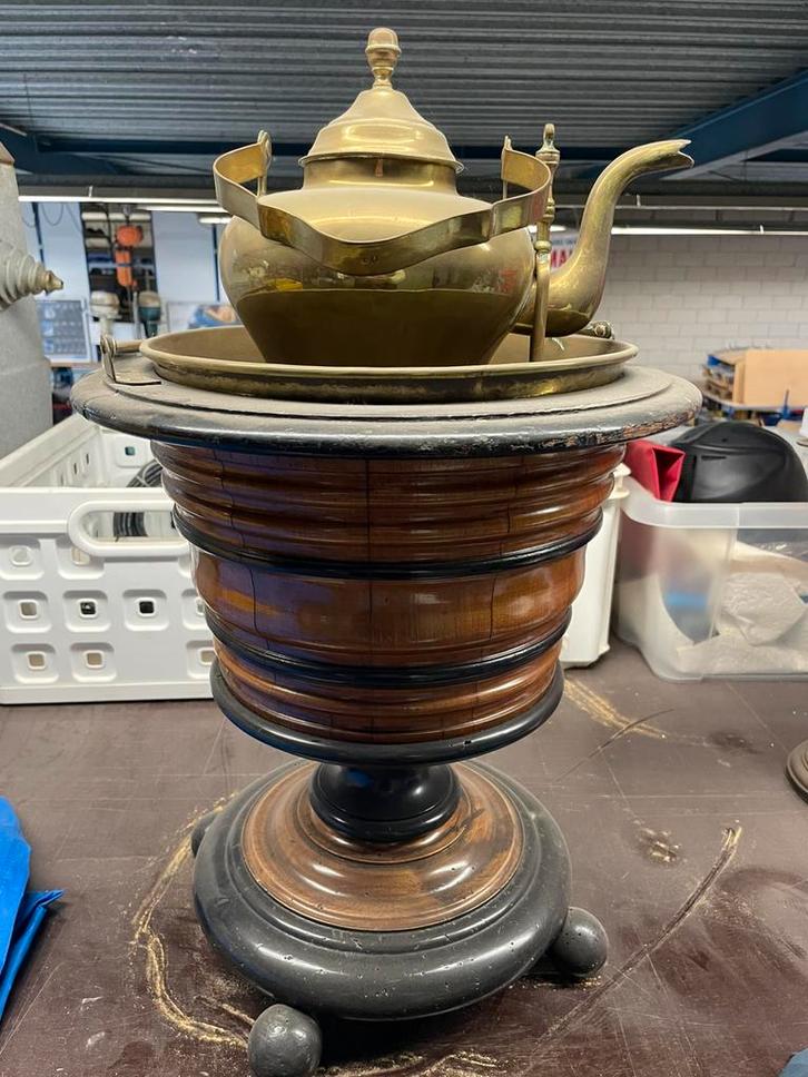 Antieke water stoof / samofaar en klokken, Antiek en Kunst, Antiek | Koper en Brons, Koper, Ophalen