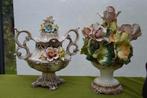 2 vintage bloemstukken van porselein uit Italië Merk Bassano, Ophalen of Verzenden