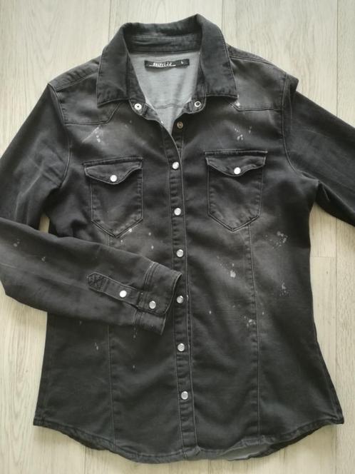 SELFIE 22 spijkerbloes zwart maat L - nieuw -, Kleding | Dames, Blouses en Tunieken, Nieuw, Maat 38/40 (M), Zwart, Ophalen of Verzenden