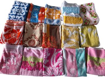 2273 partij retro vintage handdoeken set van 15 stuks 90x45 beschikbaar voor biedingen