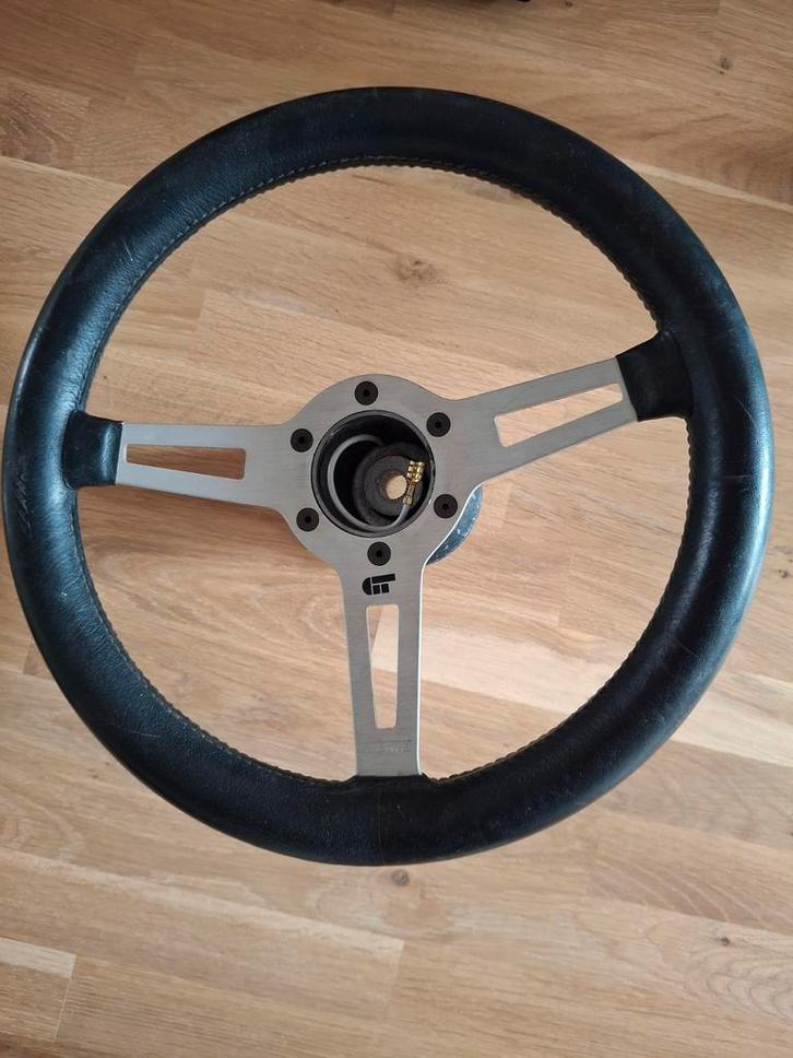 MOMO GT leather steering wheel 70s RARE 350 mm made in Italy, Auto-onderdelen, Besturing, Porsche, Gebruikt, Ophalen of Verzenden