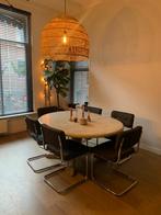 Eettafel  met 8 stoelen, Huis en Inrichting, Tafels | Eettafels, Ophalen, Gebruikt, 100 tot 150 cm, Vijf personen of meer