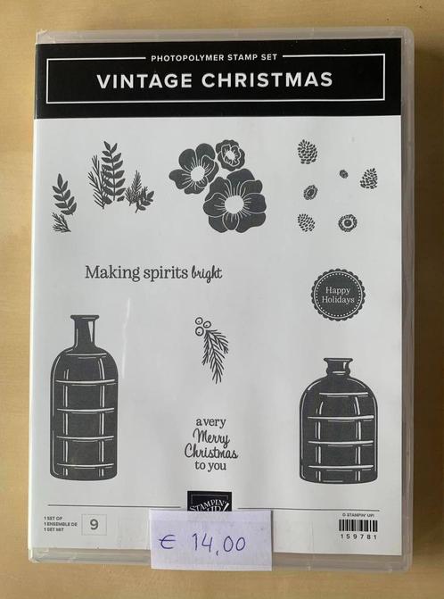 Stampin'Up! Vintage Christmas (stempels), Hobby en Vrije tijd, Kaarten | Zelf maken, Zo goed als nieuw, Kerst, Ophalen of Verzenden