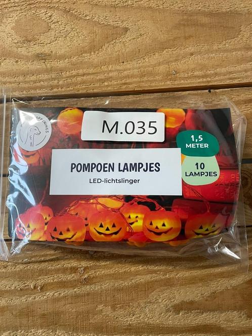 pompoen lampjes 1,5 meter 10 lampjes, Hobby en Vrije tijd, Feestartikelen, Zo goed als nieuw, Feestartikel, Halloween of Griezel