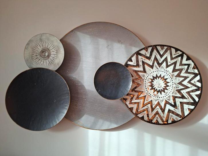 Mooi wandbord zwart / wit / grijs, Huis en Inrichting, Woonaccessoires | Wanddecoraties, Gebruikt, Ophalen