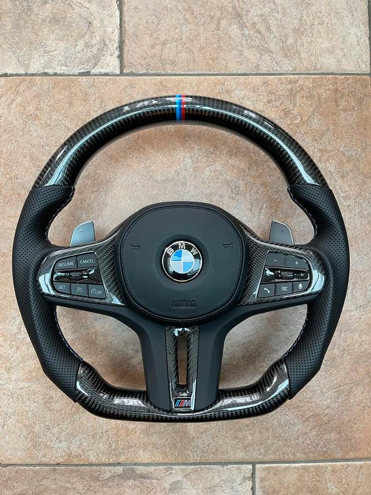 BMW M-Sportstuur Carbon Fiber + Airbag G30 G31 5-serie, Auto-onderdelen, Besturing, BMW, Nieuw, Ophalen of Verzenden