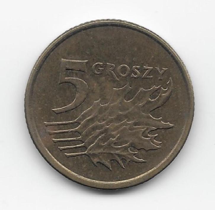 Polen 5 groszy 2002 Y# 278, Postzegels en Munten, Munten | Europa | Niet-Euromunten, Losse munt, Polen, Verzenden