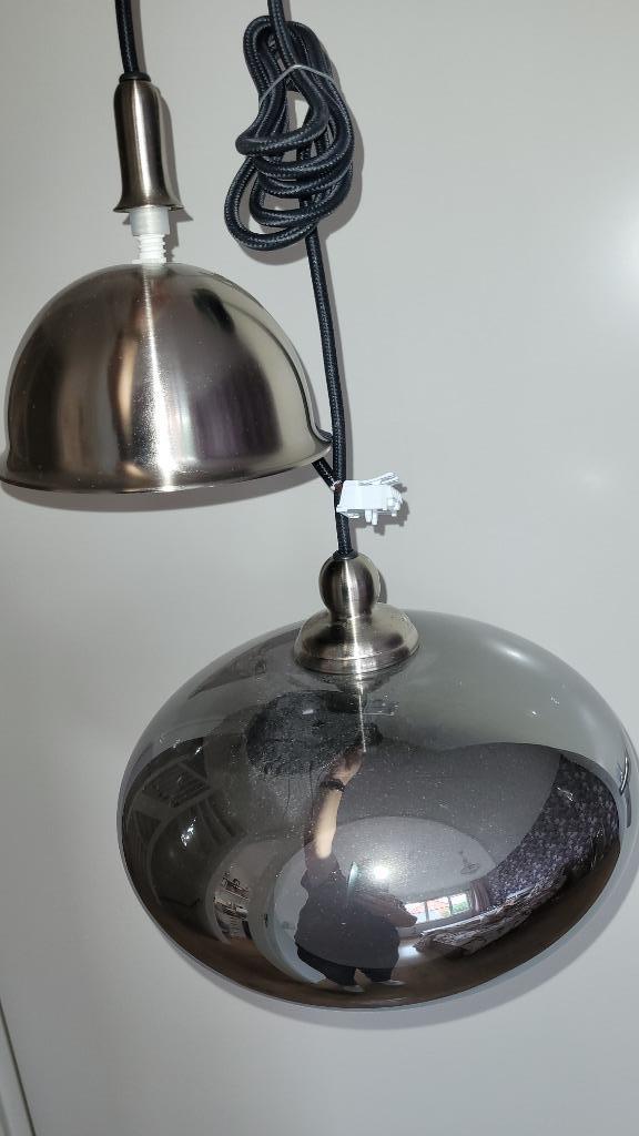 Hanglamp (Ikea/nieuw!/glas), Huis en Inrichting, Lampen | Hanglampen, Nieuw, Minder dan 50 cm, Glas, Metaal, Ophalen