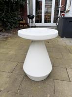 Bijzettafel wit, Huis en Inrichting, Tafels | Bijzettafels, Minder dan 55 cm, Rond, Zo goed als nieuw, Ophalen