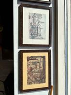 Set van 4 ingelijste prenten Anton Pieck, Ophalen of Verzenden