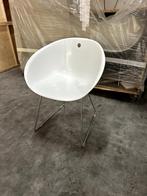 Moderne witte kuipstoelen – 12 stuks, Ophalen, Kunststof, Gebruikt, Wit