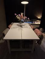 Eettafel NORDVIKEN zgan wit robuust uitschuifbaar, Ophalen, 100 tot 150 cm, Robuust stoer groot uitschuifbaar, 200 cm of meer