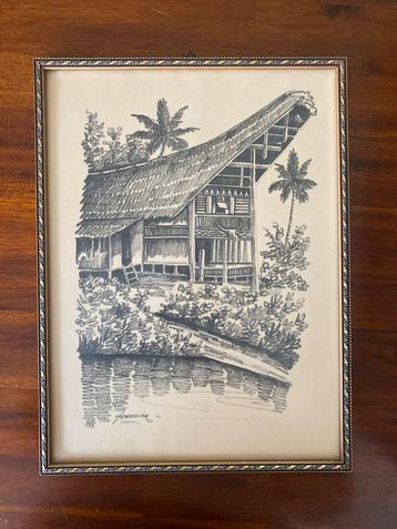 Tonkonan Tekening - Indonesisch Erfgoed beschikbaar voor biedingen