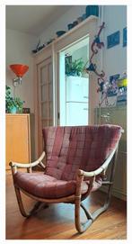 Vintage fauteuil manou 70s, Ophalen of Verzenden, Zo goed als nieuw, 75 tot 100 cm, 50 tot 75 cm