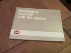 Instructieboek Audi 100, 100 Avant, Audi 100 Quattro 1986, Ophalen of Verzenden