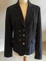 Geisha jeans zwart/wit krijtstreep blazer, Maat 38/40 (M), Zwart, Ophalen of Verzenden, Zo goed als nieuw