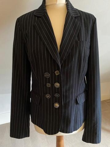Geisha jeans zwart/wit krijtstreep blazer beschikbaar voor biedingen