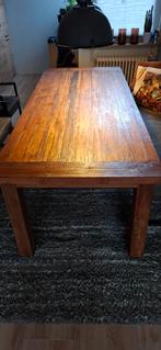 Royale houten eettafel 240x100, Ophalen, Gebruikt, Eikenhout, 200 cm of meer