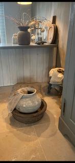 Aura Peeperkorn olijfbak kruik shabby doek set, Ophalen, Overige materialen, Overige kleuren, 50 tot 75 cm