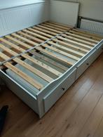 IKEA Uitschuifbed met 3 Lades, Eenpersoons, Wit, Ophalen of Verzenden, Zo goed als nieuw